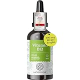 NATURE LOVE® Vitamin B12 Tropfen Vegan (900 Tropfen, 50ml flüssig). B12...