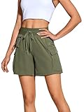 LICHENGTAI Damen Cargo Shorts, Schnelltrocknend Wandern Aktiv Shorts mit...