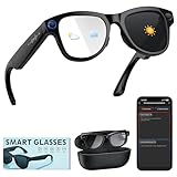 QDOJC Ki Brille mit Ladecase, Smart Brille mit Kamera 8 MP HD Kamerabrille...
