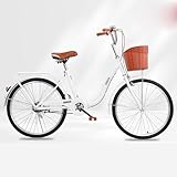 City Bike 24 Zoll Carbon Steel Fahrrad Damenfahrrad Erwachsene Damen...