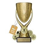 pokal-fabrik.de - Pokal mit Gravur Wunschtext in Gold - personalisiertes...