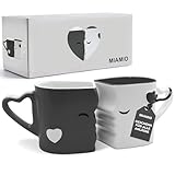 MIAMIO - Kaffeetassen/Küssende Tassen Set Geschenke für Frauen/Geschenke...