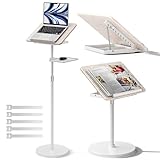 2-in-1 Verstellbarer Buchständer - Dual-Use Boden- und Tisch-Buchhalter,...
