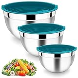 HaWare Rührschüssel, Edelstahl Schüssel Salatschüssel 3er Set mit...
