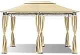 KESSER® - Pavillon 3x4m inkl. Seitenwänden mit Reißverschlüssen, Eckig...