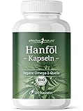 Hanföl Kapseln - Bio Hanfsamenöl kaltgepresst in veganen Kapseln - 2880mg...