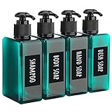 Segbeauty Lotion Dispenser Quadratisch, 4 Stück 200ml Seifenspender Set...
