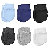6 Paar Babyhandschuhe Baumwolle Fäustlinge Anti-Grab Fäustlinge für 0-6...