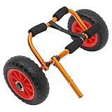 HIJNXG Kajakwagen Faltbarer, 80 kg Tragkraft Kanuwagen Bootswagen...