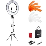 NEEWER Ringlicht mit Stativ Set: 18 Zoll/45cm Außen 55W 5600K Dimmbare LED...