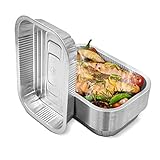 Mamatura Aluschalen Grill [Wiederverwendbar] 25 Aluminium Tropfschalen,...