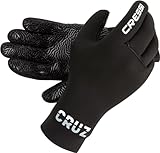 Cressi Cruz Gloves 3mm - Neopren Tauchhandschuhe Schwarz 3mm Anti Slip Palm...