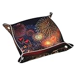 Fireworks Ledertablett für Herren – Premium-Leder-Tablett-Organizer,...