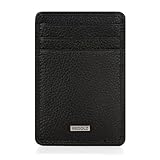REDOLZ Leder Geldklammer/Kreditkartenetui Slim | RFID-Schutz & 3...