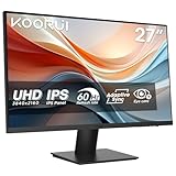 KOORUI Monitor 27 Zoll, 4K PC Bildschirm UHD(3840x2160), IPS, 4ms, 60Hz, 2X...