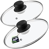 KADAX Glasdeckel Set, Topfdeckel aus Glas, ⌀14-30cm, hitzebeständiger...