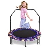 Kinder Trampolin Outdoor 91.5CM,Gartentrampolin mit Höhenverstellbarer...