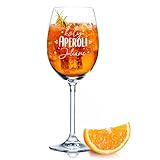 GRAVURZEILE Leonardo Aperol Spritz Gläser - Holy Aperoli - Weinglas mit...