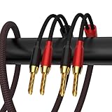 Brollitest High-End-Lautsprecherkabel, 1 Paar 2M Flexible Mit...
