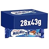 Milky Way Schokoriegel | Milchcreme | 28 Doppelriegel in einer Box (28 x 43...