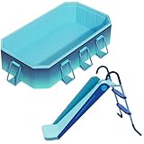 Aufstellpool mit Rutsche – Faltbarer Outdoor-Kinderpool für den...