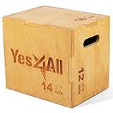 Yes4All Unisex W6p6 Yes4All 3 in 1 Holz Plyo Box mit 4 verschiedenen...