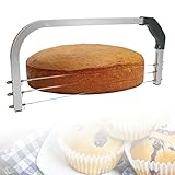 SUONTY Tortenbodenschneider, Edelstahl Tortenteiler 53cm mit 3 Gezahnten...