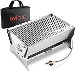 ovicue Grill groß L | Mobiler Steck-Gasgrill – Tragbarer Edelstahlgrill...