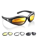 EXP VISION Polarisierte Motorradfahrbrille, Winddichte Fahrradbrille UV400...