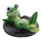 HTYG Garten Deko Schwimmtier Schwimm Frosch, schwimmende Wasser Matte...