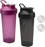 Euablfo Protein Shaker, 2 Stück ProteinShaker Flasche, 600ML Eiweiß...