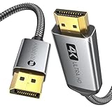 WARRKY 4K DisplayPort auf HDMI Kabel [Vergoldete, Geflochten,...