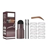 Clawrex Wasserdicht Augenbrauenstempel, Augenbrauen Schablone Set,...