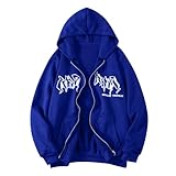 Oversize Hoodie Herren Zipper Sweatjacke Mit Kapuze, Vintage Coole Hoodie...