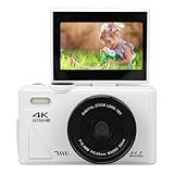 4K Digitalkamera, 18 Fach Zoomkamera mit 3 Zoll Klappbildschirm, 64 MP UHD...