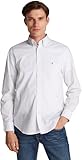 Tommy Hilfiger Herren Hemd Flex Poplin Polka Dot Regular Fit, Weiß (Optic...