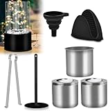 JONRRYIN Tischfeuer Zubehör Set, Kamin Kit Mit Deko Steinen Handschuh...