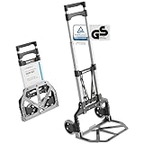 ATHLON TOOLS Aluminium Transportkarre klappbar - extra Langer Teleskopgriff...