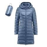 Steppjacke Damen Lang Übergang Steppjacke Für Damen Mit Kapuze...