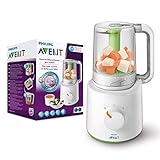 Philips Avent 2-in-1 Babynahrungszubereiter, Dampfgarer, Dampfgaren und...