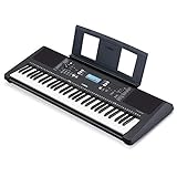 Yamaha PSR-E373 Keyboard, schwarz – Tragbares Digital Keyboard für...