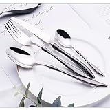 Edelstahl-besteckset, 18/8 Lebensmittelechter Edelstahl, Minimalistisches,...
