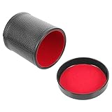 HOOTNEE 1Satz Leder Würfelbecher mit Filz Innenauskleidung Stummes Design...
