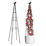 120cm MYMULIKE Garten Obelisk Turm Rosen Rankhilfe Spalier Rankhilfe...