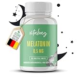 Vitabay Melatonin Hochdosiert - 365 Melatonin Tabletten VEGAN 0,5 mg pro...