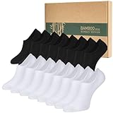 Caldodo Sneaker Socken Damen Herren Bambus Füsslinge, 8Paar Füßlinge...