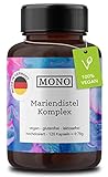 Mariendistel Kapseln hochdosiert - vegane Mariendistel Kur mit 80%...
