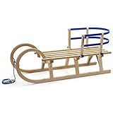 Holzfee Hörnerschlitten Baran S 110 RL Hörnerrodel Schlitten Set mit...