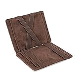CONTACTS Herren Geldbörse Klappe Echtes Leder, Schlanke Magische Wallet 9...