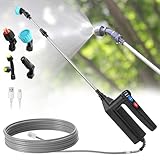 SYLSTAR Akku Drucksprüher mit 3 Sprühgeschwindigkeiten,7.4V Stärkerer...